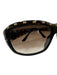 Ferragamo Brown & Beige Acetate Ombre Lens Leather Stitching Sunglasses Brown & Beige
