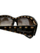 Ferragamo Brown & Beige Acetate Ombre Lens Leather Stitching Sunglasses Brown & Beige