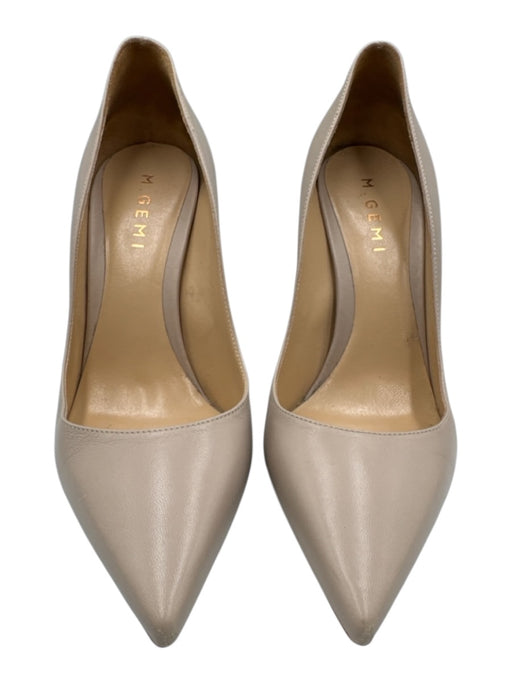 M. Gemi Shoe Size 37.5 Beige Leather Pointed Toe Stilletto Pumps Beige / 37.5