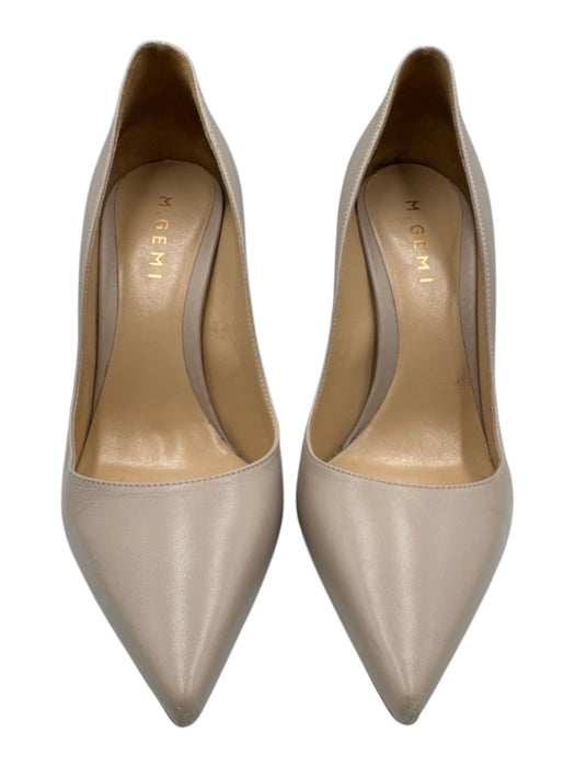 M. Gemi Shoe Size 37.5 Beige Leather Pointed Toe Stilletto Pumps Beige / 37.5