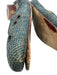 Chanel Shoe Size 37.5 Blue & Silver Denim Pointed Toe Grommets Kitten Heel Mules Blue & Silver / 37.5