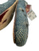 Chanel Shoe Size 37.5 Blue & Silver Denim Pointed Toe Grommets Kitten Heel Mules Blue & Silver / 37.5
