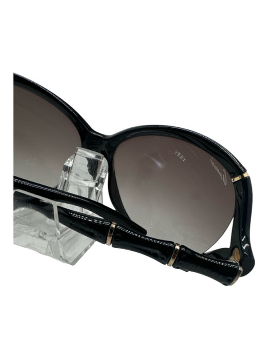 Gucci Black Acetate Gold Accents Sunglasses Black