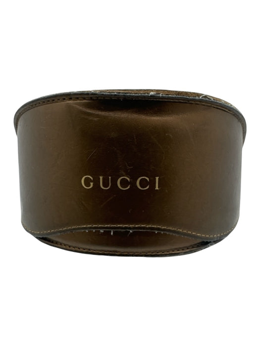 Gucci Black Acetate Gold Accents Sunglasses Black