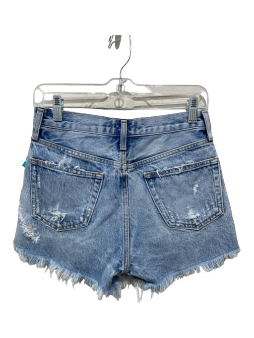 Agolde Size 24 Light Wash Cotton Denim Distressed buttonfly Cut Off Shorts Light Wash / 24