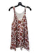 Free People Size S White, Red, Orange Cotton Floral Sleeveless Above Knee Dress White, Red, Orange / S