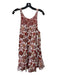 Free People Size S White, Red, Orange Cotton Floral Sleeveless Above Knee Dress White, Red, Orange / S