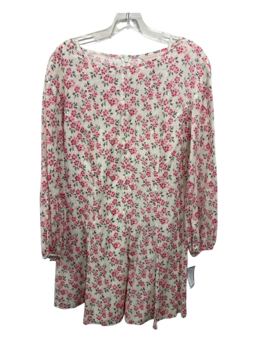 Rebecca Taylor Size S Cream & pink Cotton Slip Incld All Over Print Dress Cream & pink / S