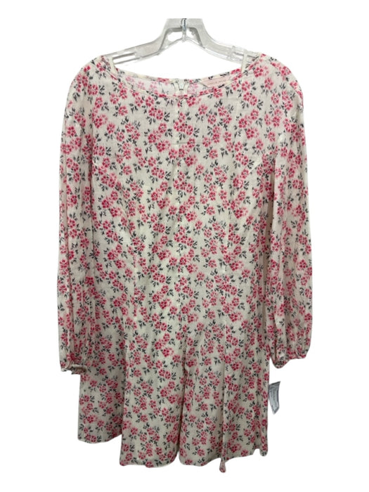 Rebecca Taylor Size S Cream & pink Cotton Slip Incld All Over Print Dress Cream & pink / S