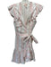 Rebecca Taylor Size S / 6 White & Red Linen Striped Flutter Cap Sleeve Dress White & Red / S / 6