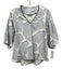 Hunter Bell Size XS White & Black Cotton & Polyester 3/4 Puff Sleeve V Neck Top White & Black / XS
