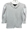 Veronica Beard Jeans Size S White Cotton Smocked 3/4 puff sleeve Ruffle Trim Top White / S