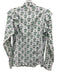 SLV Size Est S White & Green Cotton Long Sleeve Lace Trim Mushroom Top White & Green / Est S