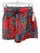 Ulla Johnson Size s / 4 Red, Orange & Blue Cotton Abstract Geometric Mini Shorts Red, Orange & Blue / s / 4