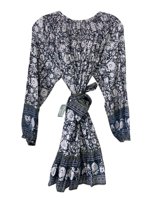 Cleobella Size XS gray, lavender, white Organic Cotton Tassel Tie Dress gray, lavender, white / XS