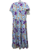 Oliphant Size S White, Purple, Multi Cotton painted floral Maxi Dress White, Purple, Multi / S