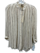 sessun Size S Beige & Brown Viscose Blend Metallic Thread Stripe Button Down Top Beige & Brown / S