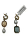 Mignonne Gavigan Gold, White, Green 14k Gold Plated Brass Faux Pearl Earrings Gold, White, Green