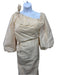 Joyce Jiang Size XL Ecru Cream Puff 3/4 Sleeve Tie Detail Mermaid Hem Gown Ecru Cream / XL