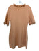 Proenza Schouler Size L Orange Viscose Blend Fringe Short Sleeve Textured Dress Orange / L
