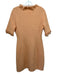 Proenza Schouler Size L Orange Viscose Blend Fringe Short Sleeve Textured Dress Orange / L