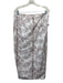 Coco Shop Size XL White & Brown Cotton Back Zip Floral Maxi Crop Skirt Set White & Brown / XL