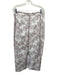 Coco Shop Size XL White & Brown Cotton Back Zip Floral Maxi Crop Skirt Set White & Brown / XL