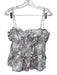 Coco Shop Size XL White & Brown Cotton Back Zip Floral Maxi Crop Skirt Set White & Brown / XL