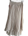 Tina Stephens Size Est Small Light Tan Silk Elastic Waist Tiered Raw Edge Skirt Light Tan / Est Small