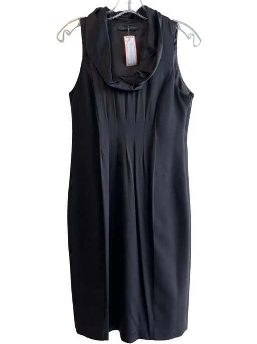 Elie Tahari Size Est Small Black Wool Blend Silk Side Zip Sleeveless Dress Black / Est Small