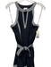 Ecru Size Medium Black Cotton Blend White Trim Sash Inc Midi Dress Black / Medium