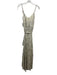 Ramy Brook Size S Cream Viscose Sleeveless V Neck Snake Print Dress Cream / S