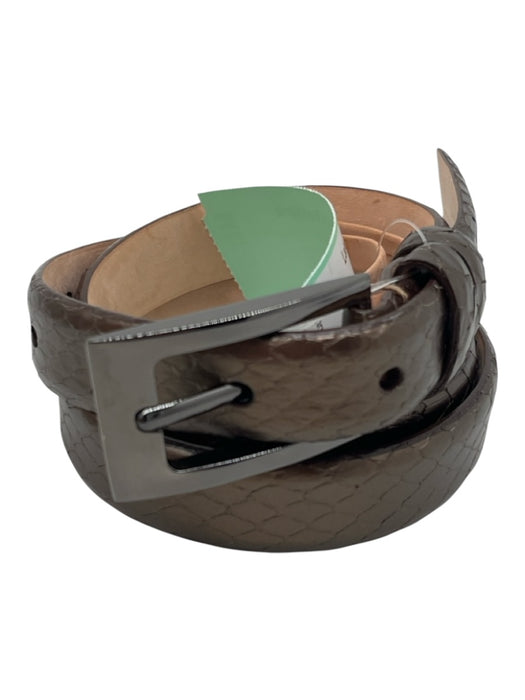 WCM Bronze brown Snake Skin Thin Gunmetal Hardware Belts Bronze brown / Small