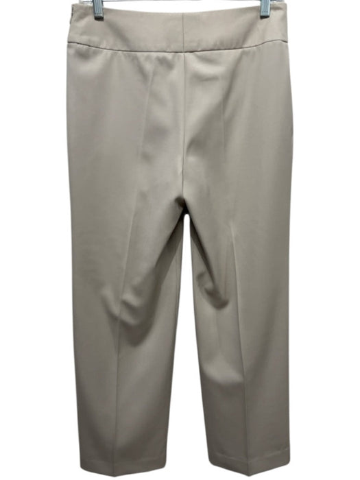 Akris Size 6 Beige Wool Side Zip High Rise Wide Waist Band Wide Leg Pants Beige / 6