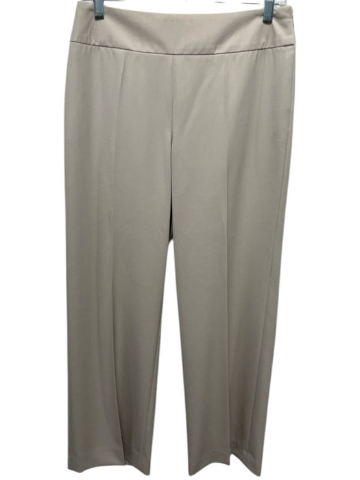Akris Size 6 Beige Wool Side Zip High Rise Wide Waist Band Wide Leg Pants Beige / 6