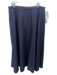 Eileen Fisher Size L Navy Blue Cotton A Line Elastic Waist Midi Skirt Navy Blue / L