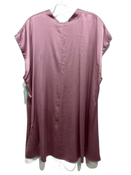 Eileen Fisher Size XL Pink Silk Blend Satin V Neck Sleeveless Top Pink / XL