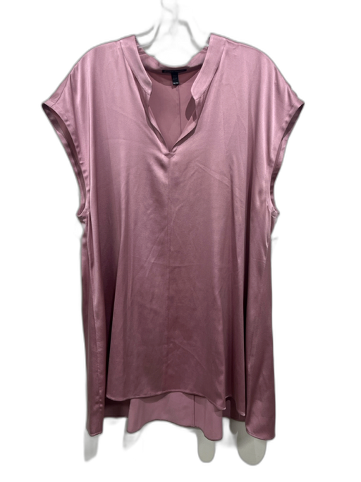 Eileen Fisher Size XL Pink Silk Blend Satin V Neck Sleeveless Top Pink / XL
