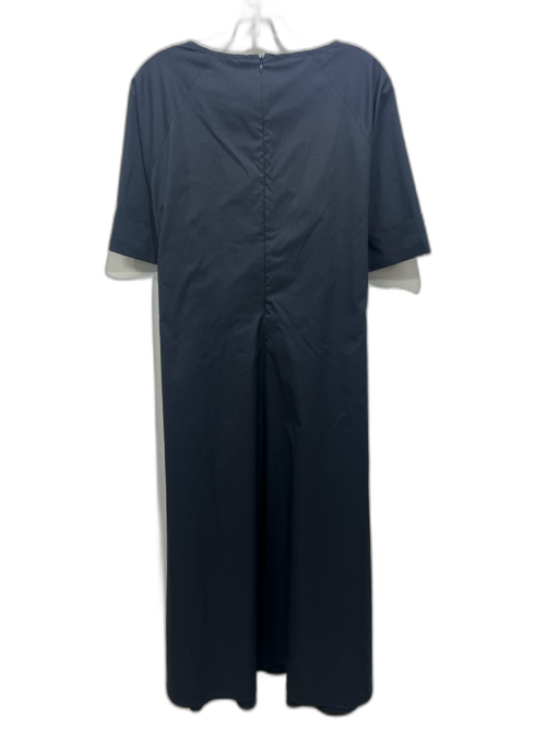 Marina Rinaldi Size 12 Black Cotton Blend Pockets Maxi Dress Black / 12