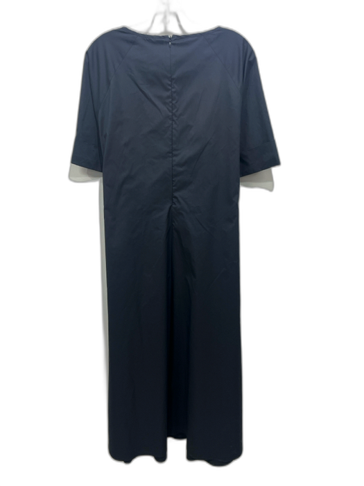 Marina Rinaldi Size 12 Black Cotton Blend Pockets Maxi Dress Black / 12