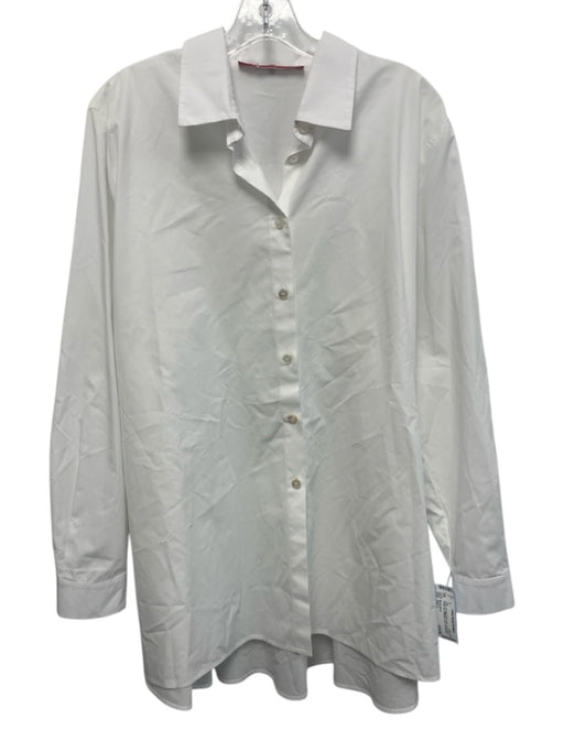 Marina Sport Size Est L White Missing Fabric Tag Long Sleeve Button Up Tunic Top White / Est L