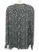 Isabel Etoile Marant Size 40 Green & Multi Viscose Long Sleeve Sheer Top Green & Multi / 40
