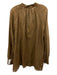 Marina Rinaldi Size 16 Brown Polyester slip Long Sleeve Button Up Top Brown / 16
