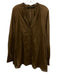 Marina Rinaldi Size 16 Brown Polyester slip Long Sleeve Button Up Top Brown / 16