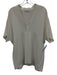 Vince Size XL White Polyester V Neck Short Sleeve Top White / XL