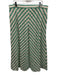 Marina Sport Size 18 White & Green Cotton Blend Chevron Elastic Waist Maxi Dress White & Green / 18