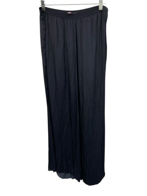 Calypso Size L Black Polyester Elastic Waist Pleats Pants Black / L