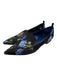 Nicholas Kirkwood Shoe Size 41 Black & Multi Satin Pointed Toe Floral Loafers Black & Multi / 41