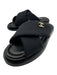 Chanel Shoe Size 41 Black Leather Criss Cross CC Logo puffy Slide Sandals Black / 41