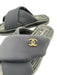 Chanel Shoe Size 41 Black Leather Criss Cross CC Logo puffy Slide Sandals Black / 41